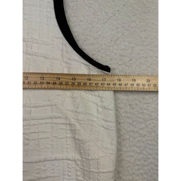 Maeve By Anthropologie Patch Pocket Mini Dress Ivory Black Trim Small Mod 60s - Picture 2 of 7
